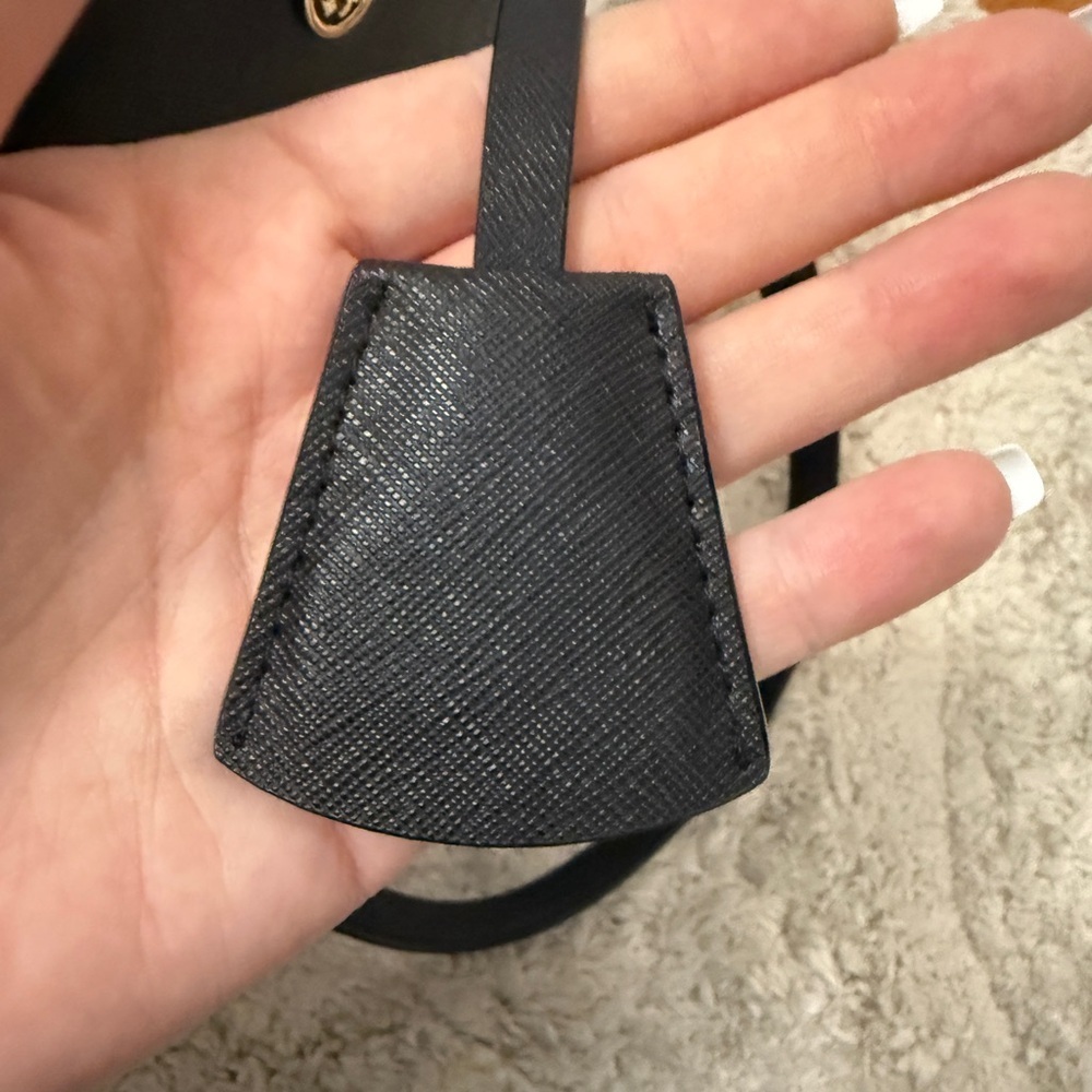 Tory Burch Black Robinson Tote Bag with Gold Accents - Picture 12 of 16